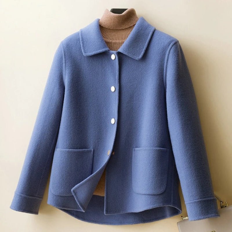 Double - Layered Wool Coat™ — Wrap Yourself in Irresistible Warmth & Unstoppable Confidence (Cream XS) - | Zavonix