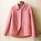 Double - Layered Wool Coat™ — Wrap Yourself in Irresistible Warmth & Unstoppable Confidence (Pink XS) - | Zavonix