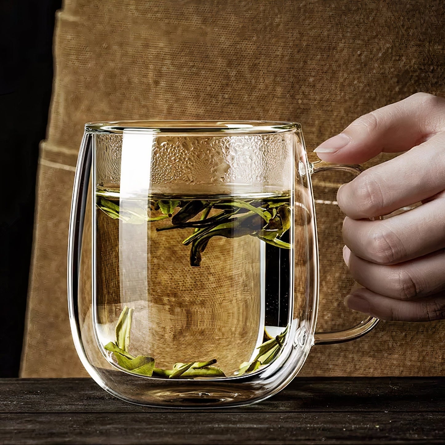 Double Walled Glass Coffee Cup – 450ml Insulated Coffee Mug for Hot Beverages 1