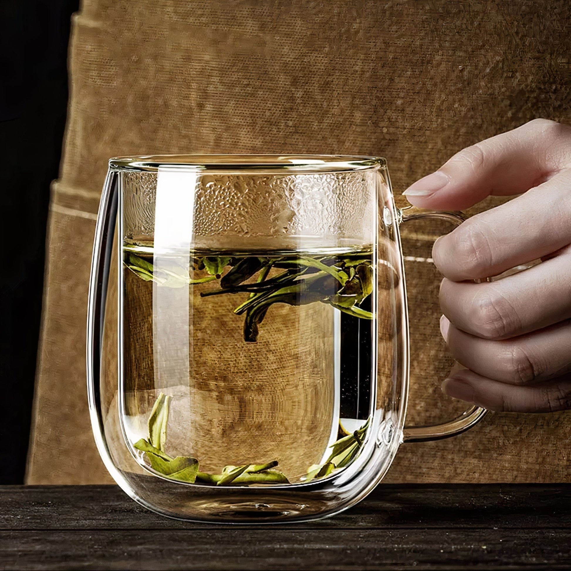 Double Walled Glass Coffee Cup – 450ml Insulated Coffee Mug for Hot Beverages 1