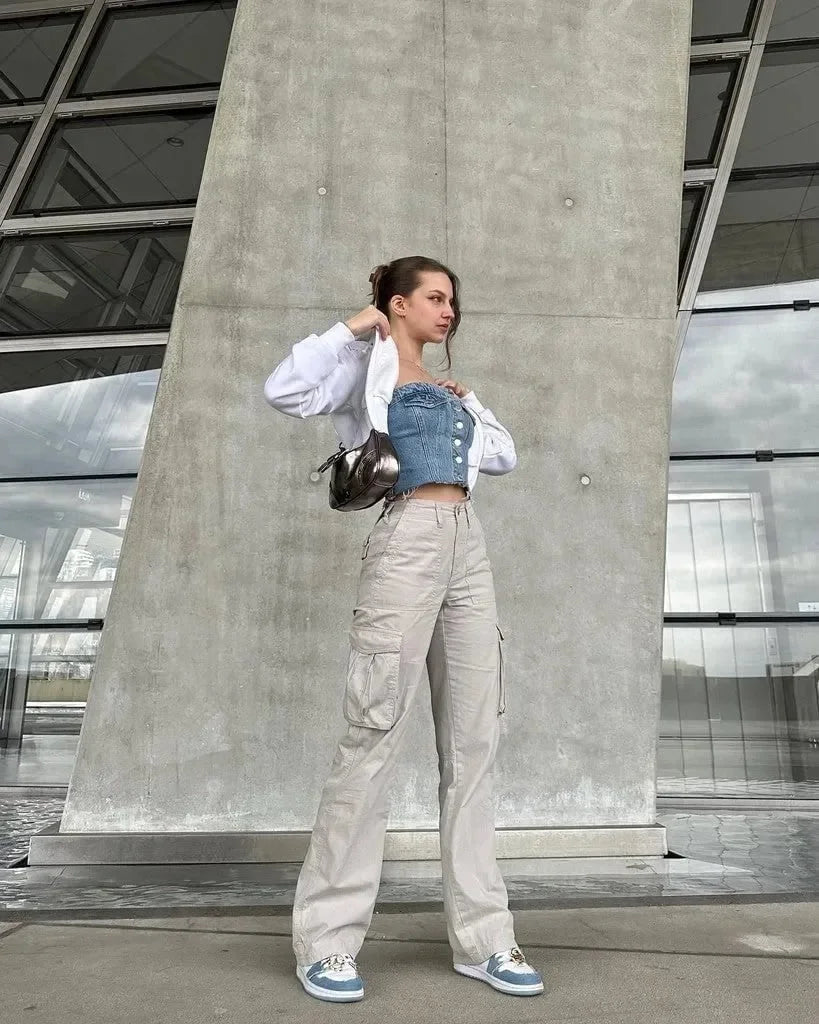 DraliraFlex™ cargos — Unleash All - Day Confidence with Perfect Fit, Breathable Comfort & Hands - Free Style (Gray XS) - Women's trousers | Zavonix