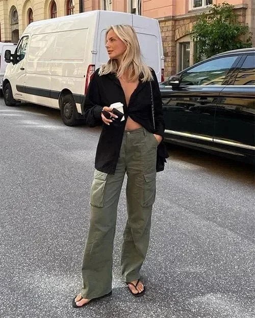 DraliraFlex™ cargos — Unleash All - Day Confidence with Perfect Fit, Breathable Comfort & Hands - Free Style (Green XS) - Women's trousers | Zavonix