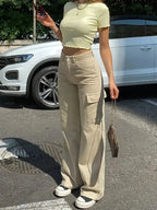 DraliraFlex™ cargos — Unleash All - Day Confidence with Perfect Fit, Breathable Comfort & Hands - Free Style (Khaki XS) - Women's trousers | Zavonix
