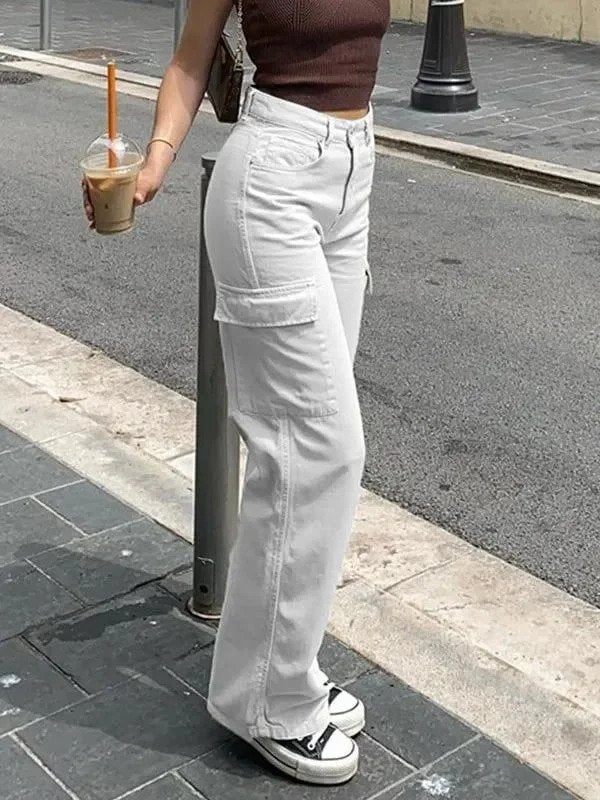 DraliraFlex™ cargos — Unleash All - Day Confidence with Perfect Fit, Breathable Comfort & Hands - Free Style (white XS) - Women's trousers | Zavonix