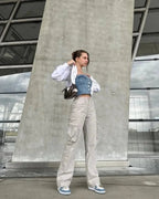 DraliraFlex™ cargos — Unleash All - Day Confidence with Perfect Fit, Breathable Comfort & Hands - Free Style (white XS) - Women's trousers | Zavonix
