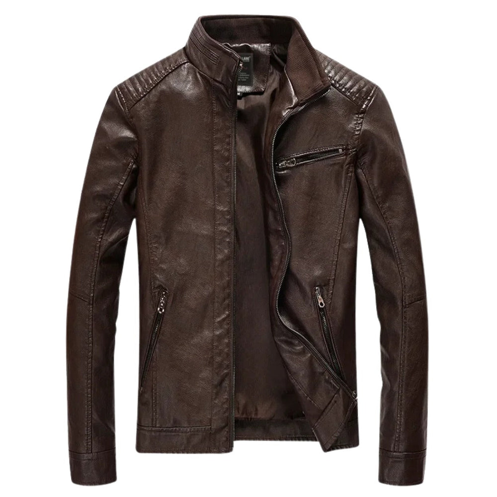 Drazquellen Quilted-Shoulder Leather Jacket product image 2