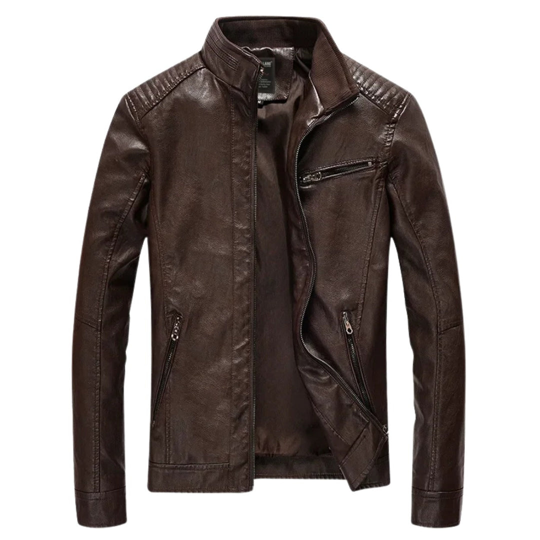 Drazquellen Quilted-Shoulder Leather Jacket product image 2