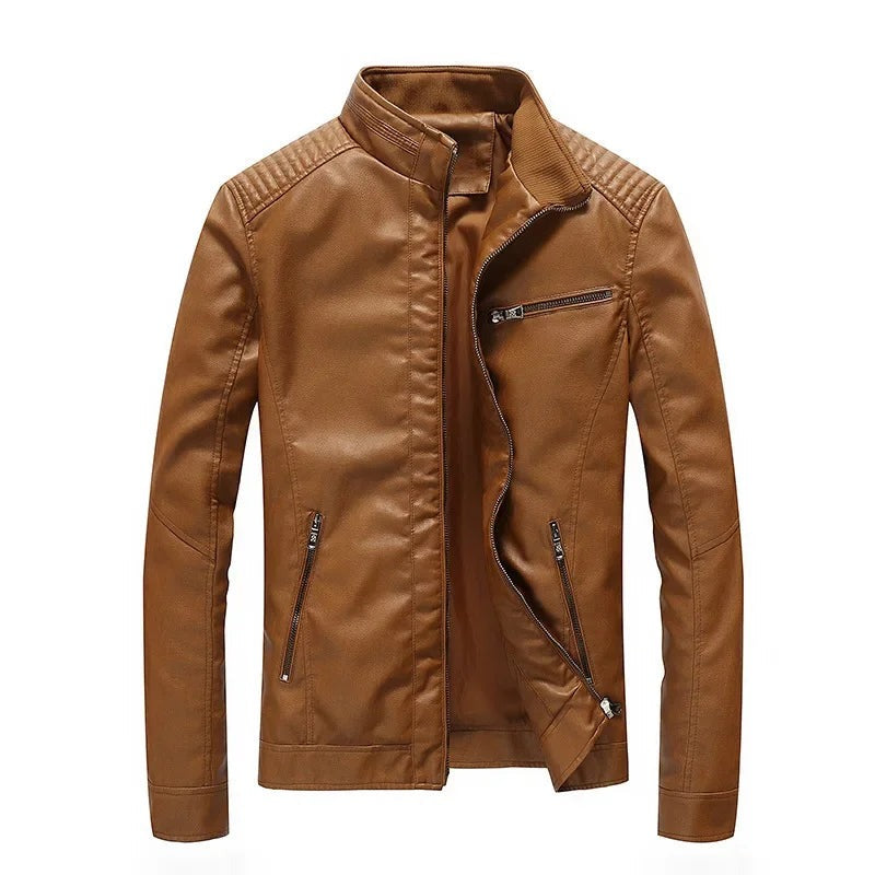Drazquellen Quilted-Shoulder Leather Jacket product image 3