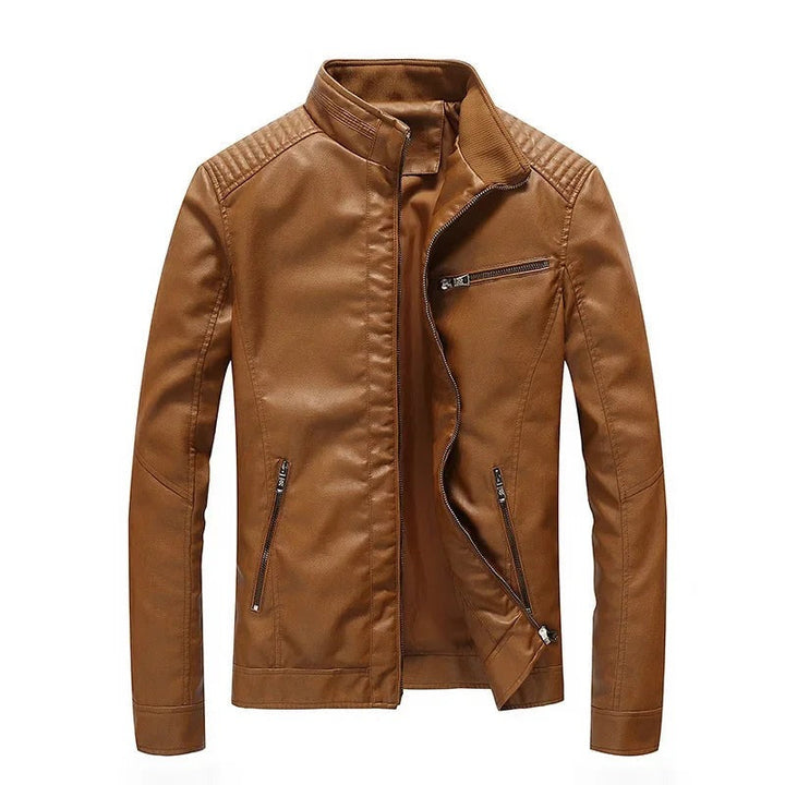 Drazquellen Quilted-Shoulder Leather Jacket product image 3
