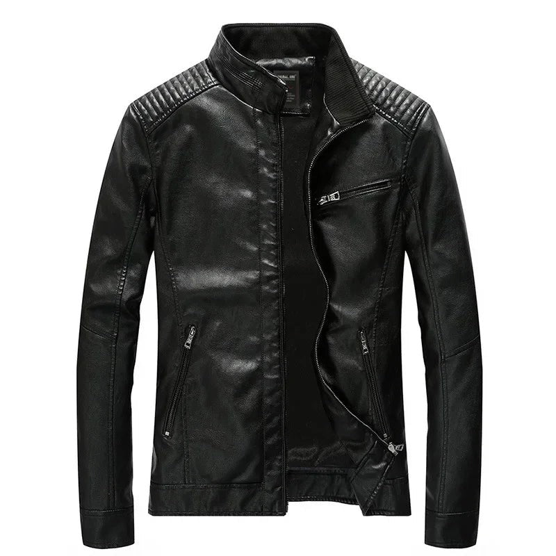 Drazquellen Quilted-Shoulder Leather Jacket product image 4