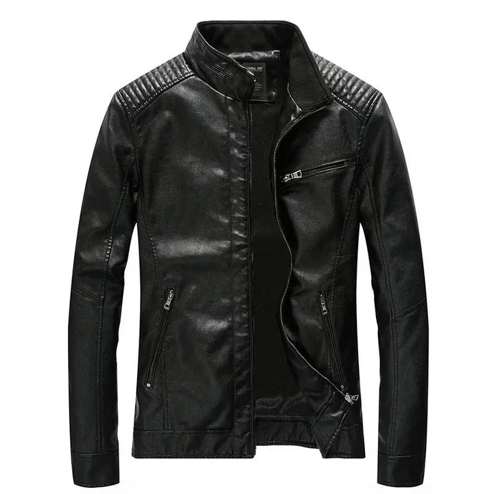Drazquellen Quilted-Shoulder Leather Jacket product image 4