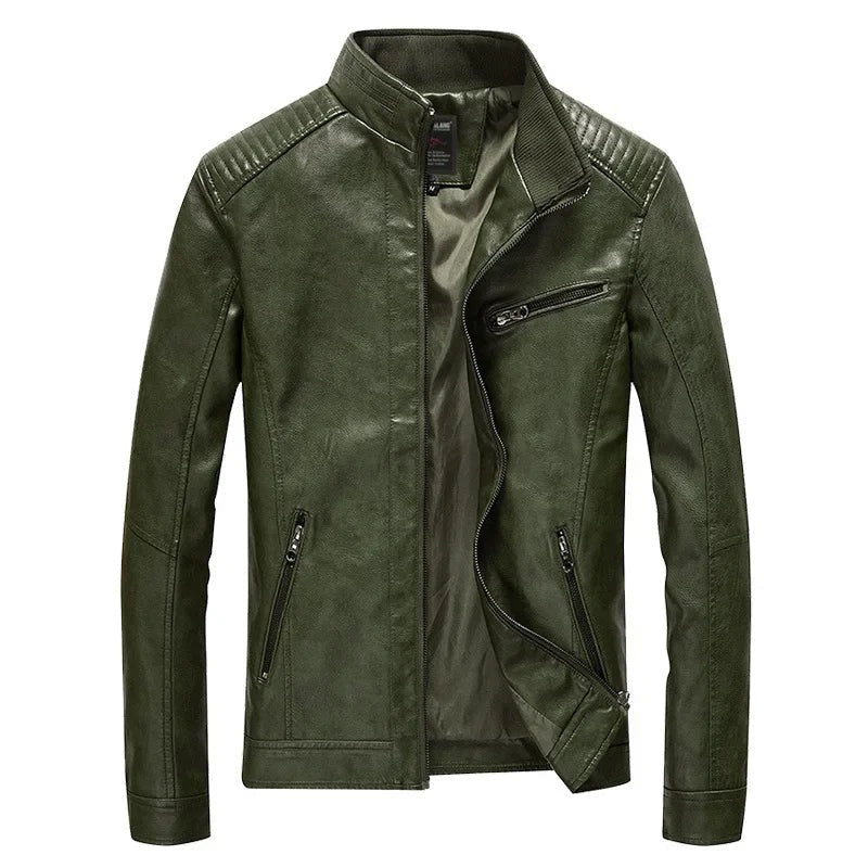 Drazquellen Quilted-Shoulder Leather Jacket product image 6