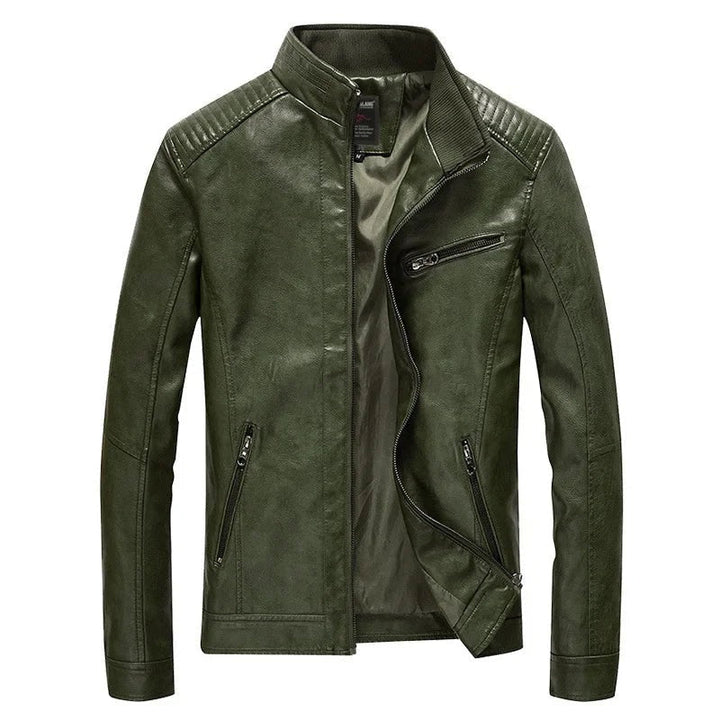 Drazquellen Quilted-Shoulder Leather Jacket product image 6