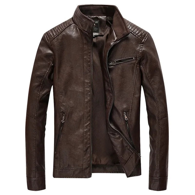 Drazquellen Quilted-Shoulder Leather Jacket product image 7