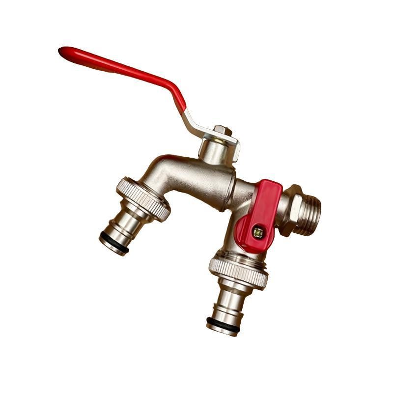 Dualflow Stainless Steel Two Outlet Garden Faucet Product Image 01