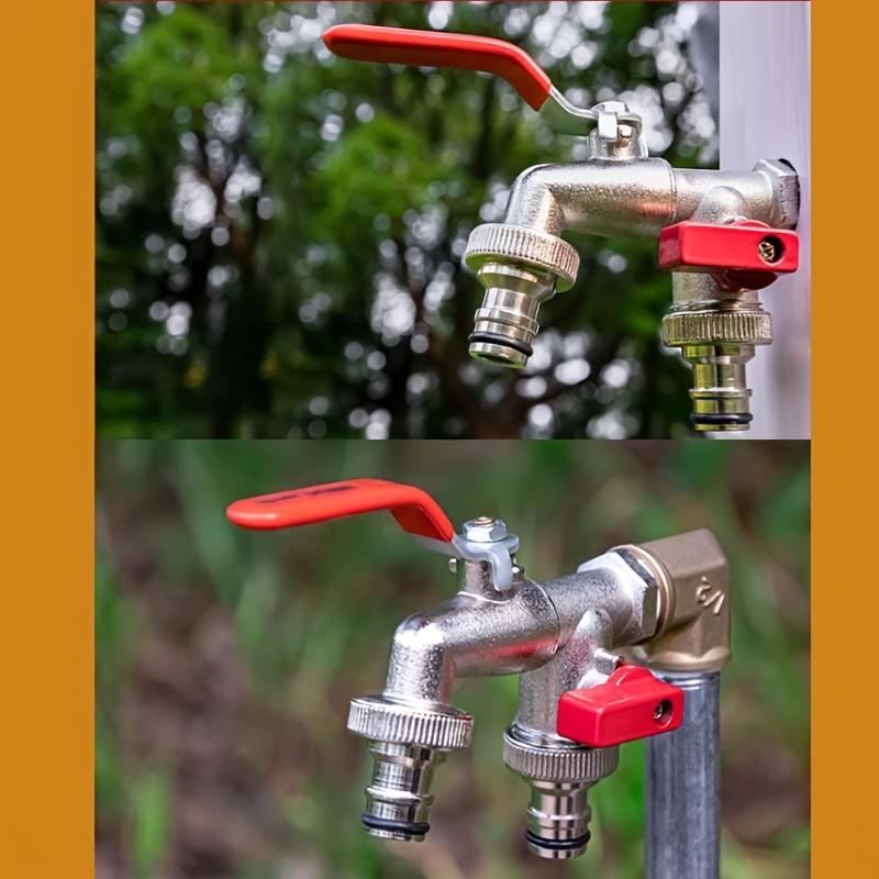 Dualflow Stainless Steel Two Outlet Garden Faucet Product Image 04