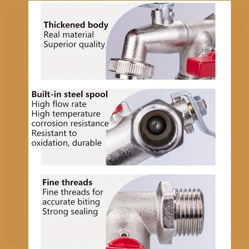 Dualflow Stainless Steel Two Outlet Garden Faucet Product Image 08