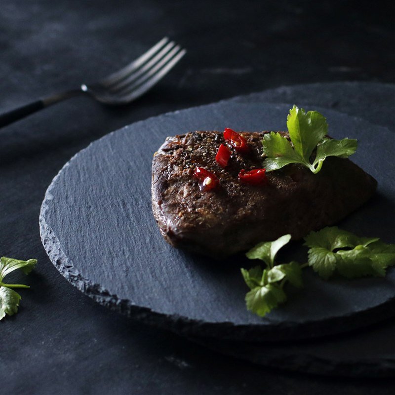 Durable Black Serving Plate for Hot & Cold Dishes – Eco-Friendly Slate-Inspired Design, Scratch-Resistant, Dishwasher Safe 1