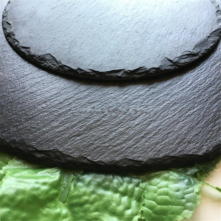 Durable Black Serving Plate for Hot &amp; Cold Dishes – Eco-Friendly Slate-Inspired Design, Scratch-Resistant, Dishwasher Safe 3
