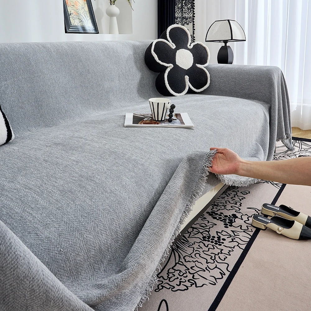 Durable Chenille Couch Cover for Family Protection – Stylish and Easy to Maintain 2
