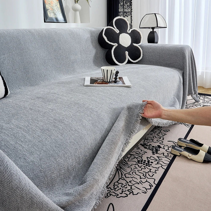 Durable Chenille Couch Cover for Family Protection – Stylish and Easy to Maintain 2