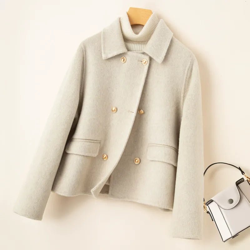 Dusty Rose Short Coat™ — Command Every Room with Unstoppable Elegance and Power (Black XS) - | Zavonix
