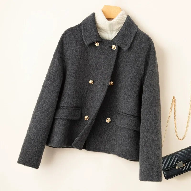 Dusty Rose Short Coat™ — Command Every Room with Unstoppable Elegance and Power (Black XS) - | Zavonix