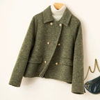 Dusty Rose Short Coat™ — Command Every Room with Unstoppable Elegance and Power (Green XS) - | Zavonix