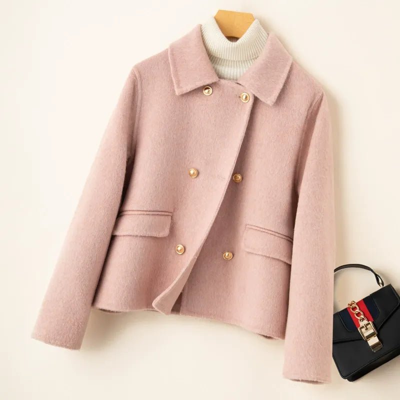Dusty Rose Short Coat™ — Command Every Room with Unstoppable Elegance and Power (Black XS) - | Zavonix