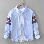 Dynamic Stripes Shirt™ — Command Every Room with Unstoppable Confidence and Effortless Luxury (Blue XS) - | Zavonix