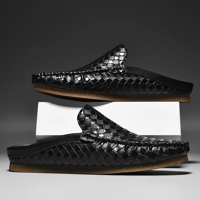 Brien's Slides | Handwoven Leather