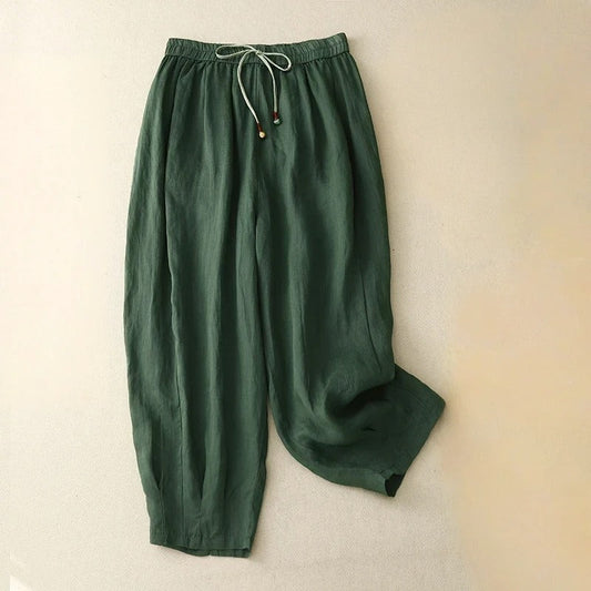 Alara Linen Pants — Lightweight Breathable Casual Trousers with Relaxed Fit
