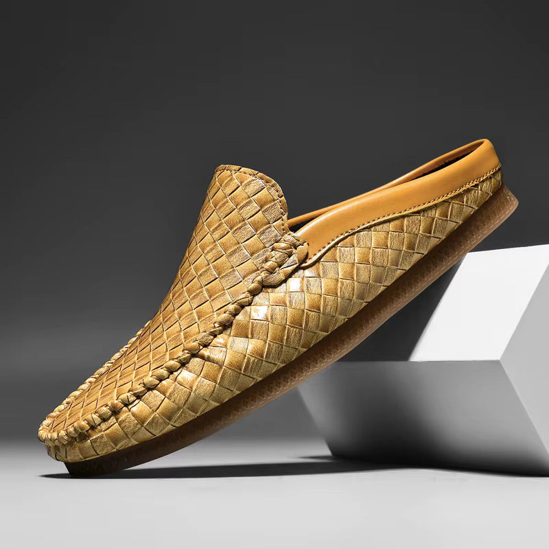 Brien's Slides | Handwoven Leather