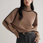 Soft Chainette Knit Turtleneck Sweater with Cashmere Blend for Comfort