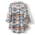 Lightweight Linen Blouse with Hand-Dipped Unique Color and Swingy Fit
