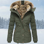 Liora Winter Parka — Women’s Insulated Quilted Jacket with Faux Fur Hood
