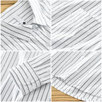 Lyran — Striped Tailored Linen Shirt for Warm Weather Comfort