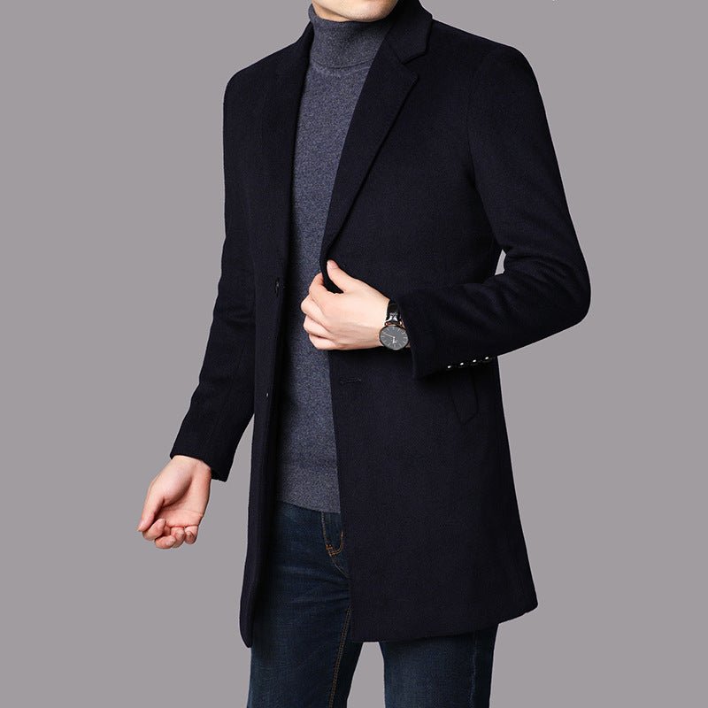 EDMUND WOOL JACKET (Navy Blue XS) - | Zavonix