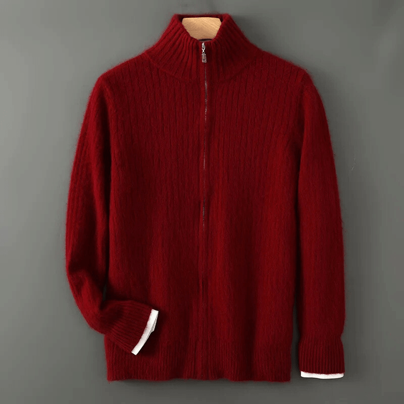 Edryn — Premium 100% Cashmere Sweater with Soft Breathable Warmth (Red S) - | Zavonix