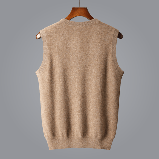 Elara Cashmere Vest — Soft 100% Cashmere with Tailored V - Neck Fit - Zavonix