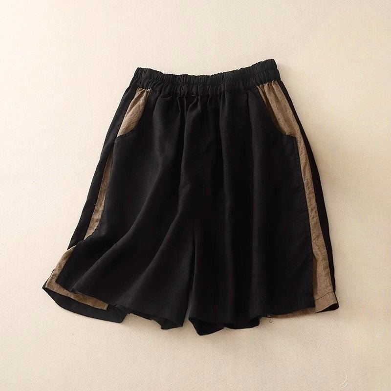 Elara — Lightweight Tailored Linen Shorts with Modern Fit (Black XS) - | Zavonix