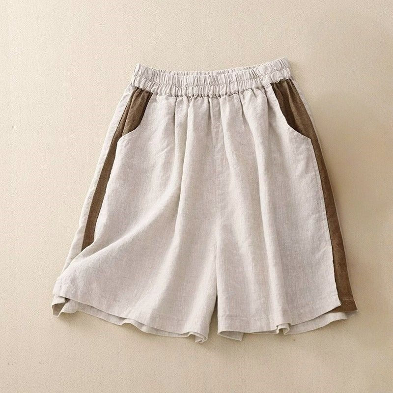 Elara — Lightweight Tailored Linen Shorts with Modern Fit (Light Beige XS) - | Zavonix
