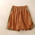 Elara — Lightweight Tailored Linen Shorts with Modern Fit (Brown XS) - | Zavonix