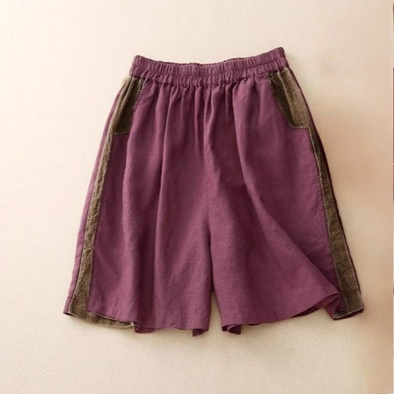 Elara — Lightweight Tailored Linen Shorts with Modern Fit (Brown XS) - | Zavonix