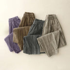 Elara Linen Pants — Lightweight Breathable Trousers with Oversized Pockets (Beige XS) - | Zavonix