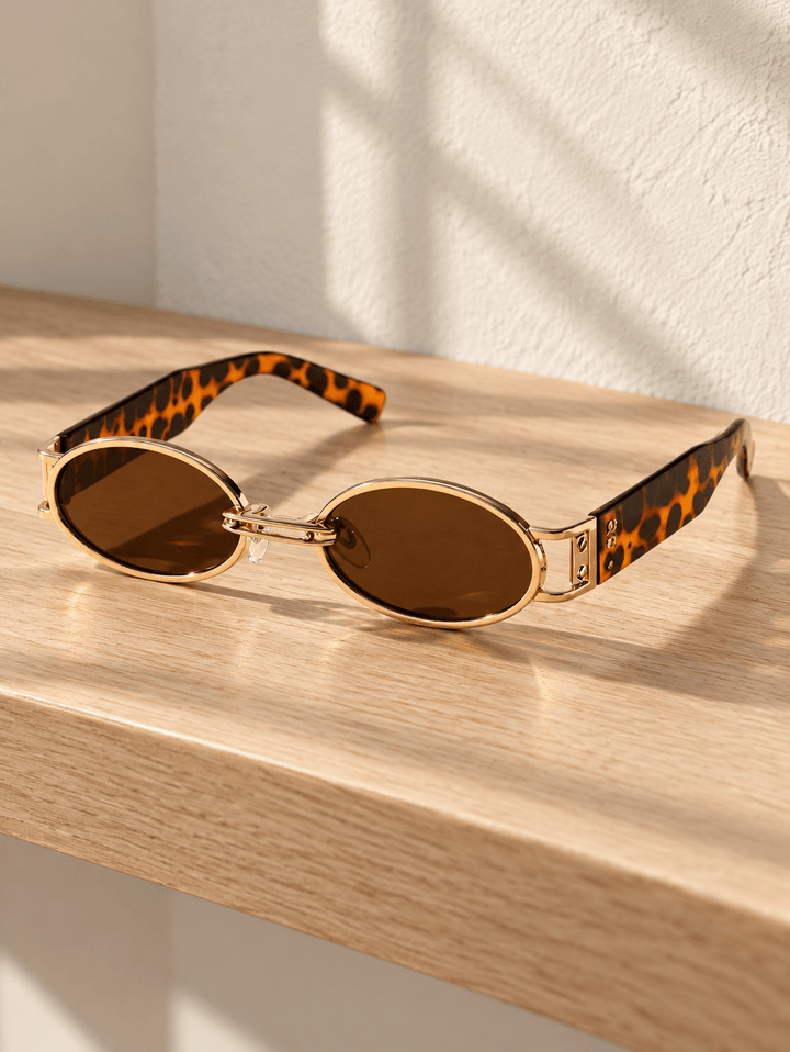 Elara Oval Sunglasses Light Brown image 4
