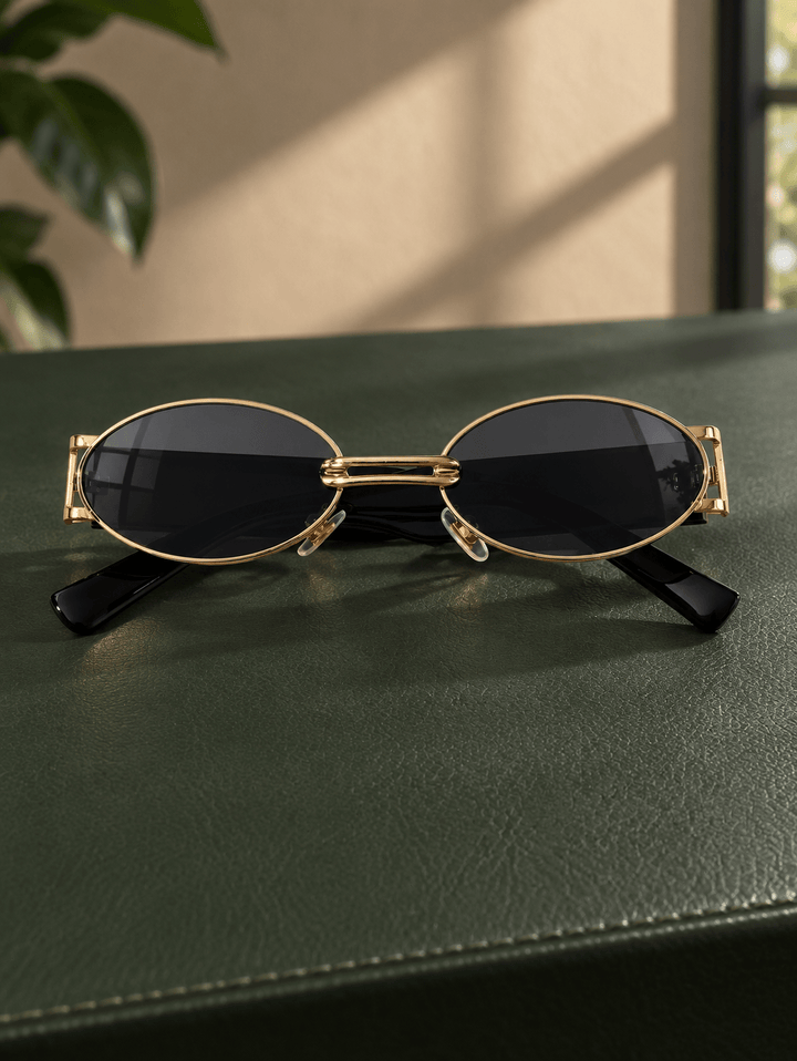 Elara Oval Sunglasses Black image 7