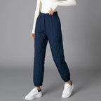 Elara Quilted Insulated Pants — Warm Soft Fabric with Diamond Stitching (Black XS) - | Zavonix