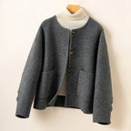ELARA WOOL COAT (Gray XS) - | Zavonix