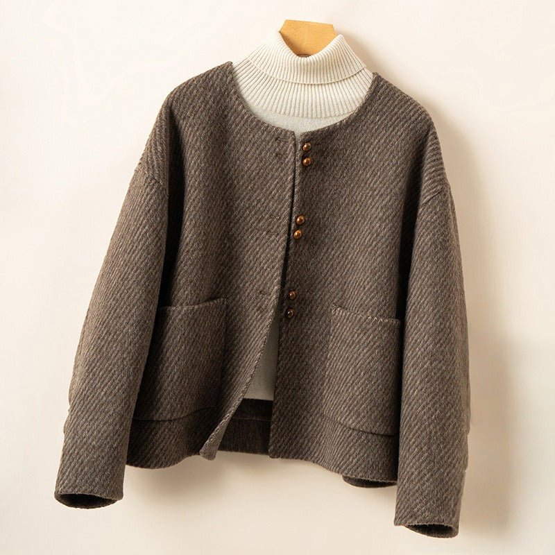 ELARA WOOL COAT (Gray XS) - | Zavonix